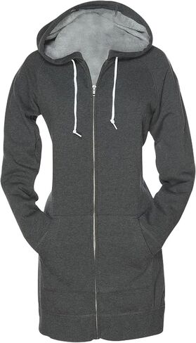 Skylinewears Women Casual Zip Up Hoodies Fleece Tunic Sweatshirt Long Hoodie Jacket With Pockets in Saudi Arabia