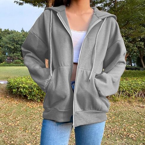 Hoodies For Women With Zipper Pockets,Long Sleeve Outdoor Sweatshirts Athletic Tops Athleisure Women Work Out Jackets in Saudi Arabia