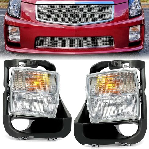 HECASA Clear Lens Fog Lights + Signal Lights Lamp Compatible with 2003-2007 Cadillac CTSV W/Bulbs Replacement for GM2592153 GM2593153 (Pair) in Saudi Arabia