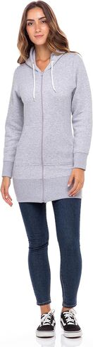 Skylinewears Women Casual Zip Up Hoodies Fleece Tunic Sweatshirt Long Hoodie Jacket With Pockets in Saudi Arabia