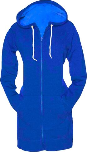 Skylinewears Women Casual Zip Up Hoodies Fleece Tunic Sweatshirt Long Hoodie Jacket With Pockets in Saudi Arabia