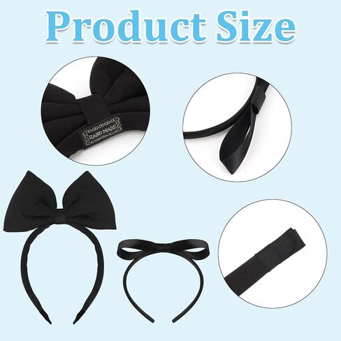 سيماتو 2 قطعة من إكسسوارات الشعر ذات القوس الأسود للحفلات والحفلات التنكرية لأعياد الميلاد والهالوين للنساء والفتيات in Kuwait