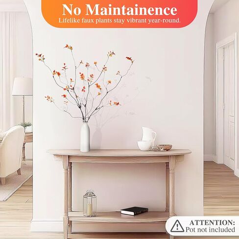 AENTGIU فو الخضرة ينبع فروع للمزهريات، 4 قطع فروع اللبخ واقعية ينبع الأوكالبتوس وهمية، والنباتات وهمية على غرار غصين لحشو المزهرية، والقطع المركزية، وديكور المنزل in Kuwait