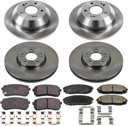 Power Stop KOE7286 Autospecialty Front and Rear Replacement Brake Kit-OE Brake Rotors & Ceramic Brake Pads For Kia Sedona 2015-2021 [Model Specific] in Saudi Arabia
