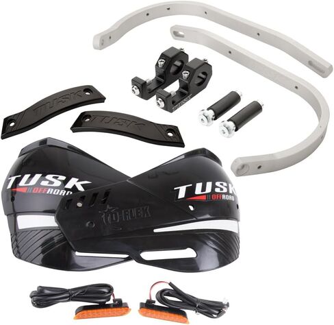 Tusk D-Flex Pro Adventure Handguards w/Turn Signals Silver Bar/Black Plastics 7/8" Bars in Saudi Arabia