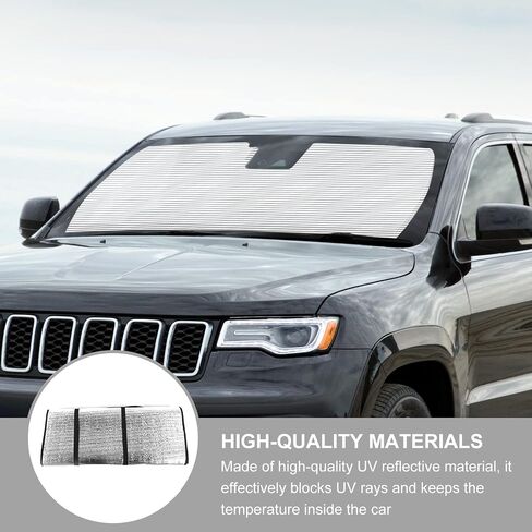 Jimen Compatible with Jeep Grand Cherokee 2011-2020, Windshield Sun Shade Window Visor Sunscreen in Saudi Arabia