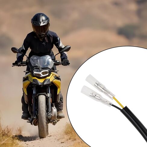 4pcs Motorcycle Turn Signal Cable Adapter Connectors 21cm LED Indicator Adapter Cable Plug Compatible with BMW S1000 XR R1200 RS G310 R F 750 2017-2020 in Saudi Arabia