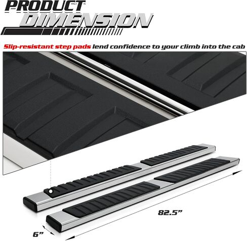 M-AUTO 6" Step Bar Compatible with 2005-2022 Nissan Frontier Crew Cab OE Style Left Right Running Boards Side Steps Rails Nerf Bars, Black in Saudi Arabia