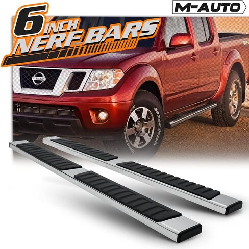 M-AUTO 6" Step Bar Compatible with 2005-2022 Nissan Frontier Crew Cab OE Style Left Right Running Boards Side Steps Rails Nerf Bars, Black in Saudi Arabia