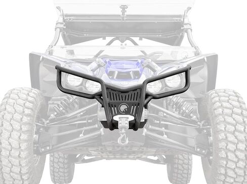 SuperATV Winch Ready Front Bumper for 2016+ Yamaha YXZ, Heavy Duty Steel Tubing, Built-In Mounting Bracket for SuperATV's 3500lb. Winch, Bolt-On Mounting, Full Front Coverage, See Fitment, USA Made in Saudi Arabia