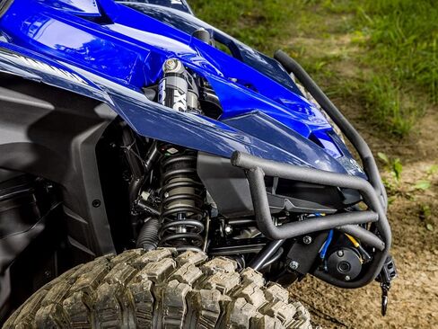 SuperATV Winch Ready Front Bumper for 2016+ Yamaha YXZ, Heavy Duty Steel Tubing, Built-In Mounting Bracket for SuperATV's 3500lb. Winch, Bolt-On Mounting, Full Front Coverage, See Fitment, USA Made in Saudi Arabia