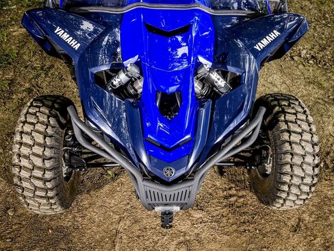 SuperATV Winch Ready Front Bumper for 2016+ Yamaha YXZ, Heavy Duty Steel Tubing, Built-In Mounting Bracket for SuperATV's 3500lb. Winch, Bolt-On Mounting, Full Front Coverage, See Fitment, USA Made in Saudi Arabia