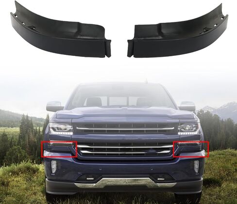 munirater 2Pcs Front Bumper Filler Panel Black Plastic Replacement for 2016-2018 Silverado 1500 84052264 84052265 in Saudi Arabia