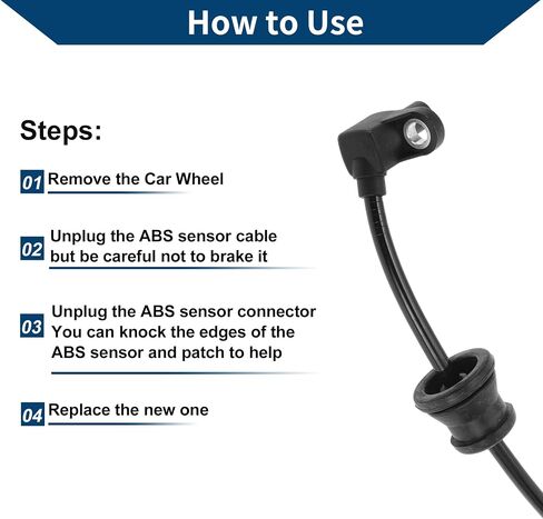 No.22677640 ABS Wheel Speed Sensor for Chevrolet Equinox 2005-2006 Rear Left Right ABS Sensor Anti-lock Braking System Sensor 1 Pcs in Saudi Arabia