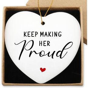 هدايا فقدان الطفل، سنحتفظ بك في قلوبنا، زخرفة معلقة، هدية تذكارية للملاك الطفل، هدايا الإجهاض للأمهات فقدان تعاطف الطفل، هدية Hialektur لعيد الميلاد، تذكار قلب من السيراميك in Kuwait