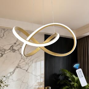 MAYNA Modern LED Pendant Light Fixture, Contemporary LED Chandelier with Irregular Ring Lights, Adjustable Modern Chandeliers for Dining Room Kitchen Entryway Living Room Bedroom, 6000K Daylight in Saudi Arabia