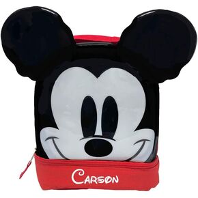 Personalized Disney Mickey Mouse Face Lunch Box - Insulated Food Tote with Custom Name KNMECOD06KX in Saudi Arabia