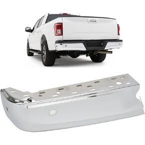 غطاء نهاية المصد الخلفي من KUAFU متوافق مع 2021-2023 Ford F-150 لاستبدال FO1102401 ML3Z17906HA غطاء واقي المصد الخلفي الأيسر من الفولاذ الكروم الفضي in Kuwait