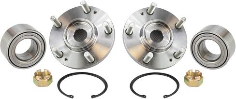 TRQ Front Wheel Bearing & Hub Kit with ABS Sensor Compatible with 2001-2006 Hyundai Santa Fe 2005-2009 Tucson 2005-2008 Kia Sportage in Saudi Arabia