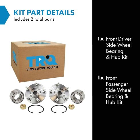 TRQ Front Wheel Bearing & Hub Kit with ABS Sensor Compatible with 2001-2006 Hyundai Santa Fe 2005-2009 Tucson 2005-2008 Kia Sportage in Saudi Arabia