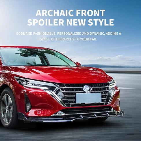 Archaic Front Bumper Lip Spoiler Compatible for 2020-2023 Nissan Sentra [ S SV SR ], Splitter Under Chin Spoiler Body Kit Sentra Accessories in Kuwait