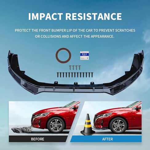 Archaic Front Bumper Lip Spoiler Compatible for 2020-2023 Nissan Sentra [ S SV SR ], Splitter Under Chin Spoiler Body Kit Sentra Accessories in Kuwait