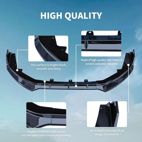 Archaic Front Bumper Lip Spoiler Compatible for 2020-2023 Nissan Sentra [ S SV SR ], Splitter Under Chin Spoiler Body Kit Sentra Accessories in Kuwait
