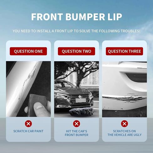 Archaic Front Bumper Lip Spoiler Compatible for 2020-2023 Nissan Sentra [ S SV SR ], Splitter Under Chin Spoiler Body Kit Sentra Accessories in Kuwait