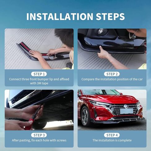 Archaic Front Bumper Lip Spoiler Compatible for 2020-2023 Nissan Sentra [ S SV SR ], Splitter Under Chin Spoiler Body Kit Sentra Accessories in Kuwait