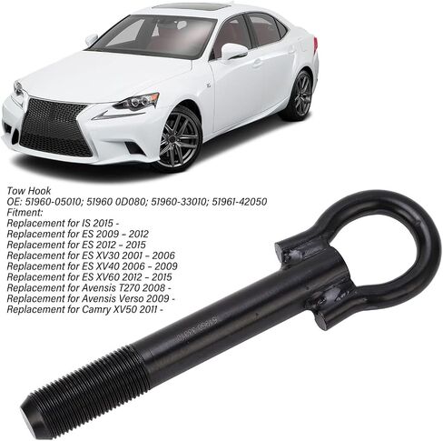 Acouto Tow Hook for Camry for Corolla for RAV4 for Prius، حلقة عين سحب السيارة استبدال الصلب 51960-05010، 51960 0D080، 51960-33010، 51961-42050 in Saudi Arabia