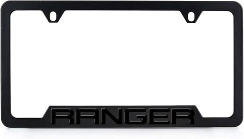 Ford Ranger Black on Black Solid Metal License Plate Frame Holder in Saudi Arabia