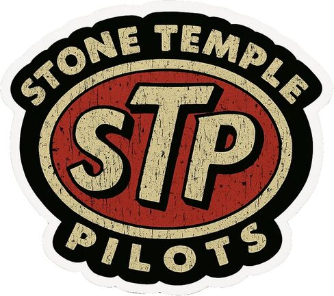 Stone Temple STP Pilots - ملصق فينيل جمالي - ملصق لاصق مقاوم للماء للكمبيوتر المحمول، زجاجة مياه، سيارة، مجلة، سجل القصاصات، الهاتف - ملصق متين 4 بوصات للمراهقين والبالغين والأطفال in Kuwait