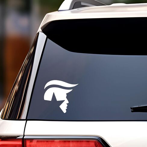 GRITKULTURE Trump Nation Vinyl Decal Sticker for Bumper Sticker for Car, Truck, Locker, Mailbox, Fridge, Water Bottle, Flask, Laptop, Military Veteran Republican (White) in Saudi Arabia