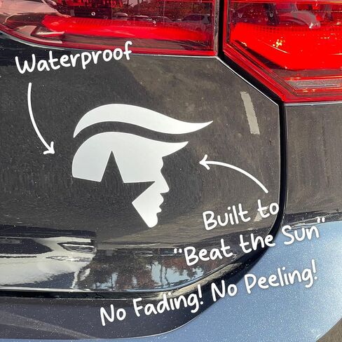 GRITKULTURE Trump Nation Vinyl Decal Sticker for Bumper Sticker for Car, Truck, Locker, Mailbox, Fridge, Water Bottle, Flask, Laptop, Military Veteran Republican (White) in Saudi Arabia