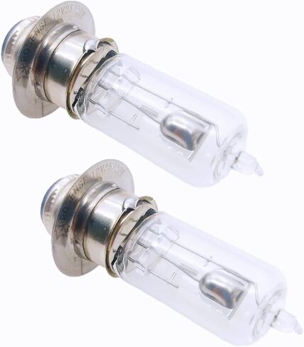 (Set of 2) 12V 25W Halogen Headlight Head Light Bulb for Scooter Moped ATV Quad Go Kart Motorcycle 4 Wheeler Dune Buggy Sandrail Taotao Sunl Coolster Roketa Jonway in Saudi Arabia
