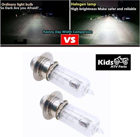 (Set of 2) 12V 25W Halogen Headlight Head Light Bulb for Scooter Moped ATV Quad Go Kart Motorcycle 4 Wheeler Dune Buggy Sandrail Taotao Sunl Coolster Roketa Jonway in Saudi Arabia