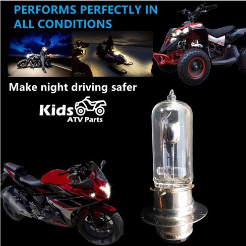 (Set of 2) 12V 25W Halogen Headlight Head Light Bulb for Scooter Moped ATV Quad Go Kart Motorcycle 4 Wheeler Dune Buggy Sandrail Taotao Sunl Coolster Roketa Jonway in Saudi Arabia