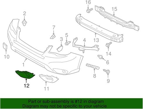 غطاء إطار ضوء الضباب الجانبي للسائقين من فورستر 2014-2016 فورستر - 57731SG030 - OEM الأصلي in Saudi Arabia