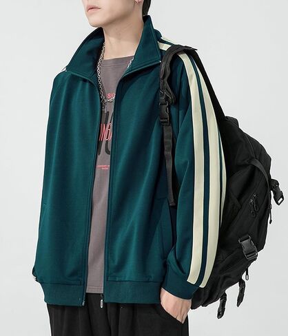 سترة رياضية رجالي Urban Hip Hop Premium Track - مقاس نحيف بشريط جانبي، ملابس رياضية Urbanwear Streetwear Top in Kuwait