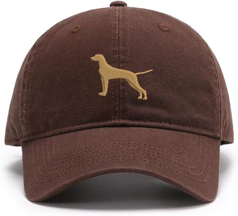 Men's Baseball Caps Embroidered Vizsla Dog Washed Cotton Vintage Caps in Saudi Arabia