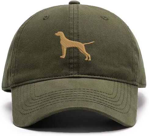 Men's Baseball Caps Embroidered Vizsla Dog Washed Cotton Vintage Caps in Saudi Arabia
