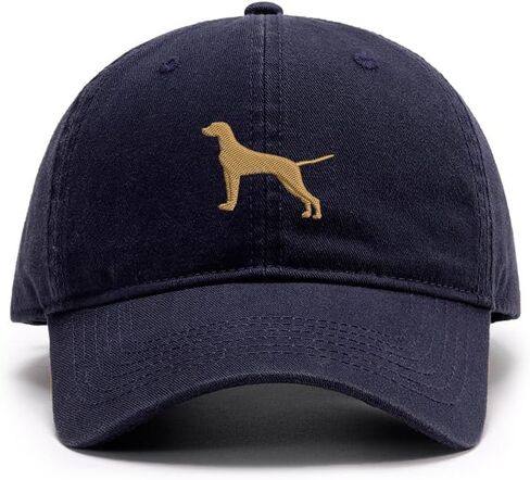 Men's Baseball Caps Embroidered Vizsla Dog Washed Cotton Vintage Caps in Saudi Arabia