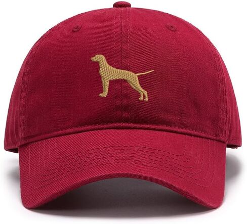 Men's Baseball Caps Embroidered Vizsla Dog Washed Cotton Vintage Caps in Saudi Arabia
