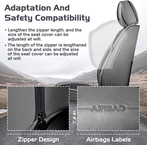 Car Seat Covers for Subaru Forester 2000-2025, Waterproof Nappa Leather Full Set Seat Cover, Anti-Slip and Comfortable Automotive Seat Protector&Accessories(Gray Black) in Saudi Arabia