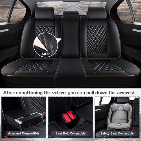Car Seat Covers for Subaru Forester 2000-2025, Waterproof Nappa Leather Full Set Seat Cover, Anti-Slip and Comfortable Automotive Seat Protector&Accessories(Gray Black) in Saudi Arabia