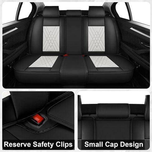 Car Seat Covers Fit for Jeep Liberty 2002-2012, 3D Waist Support & Premium Nappa Leather, Waterproof, Scratch-Resistant(Black Gray, Full Set) in Saudi Arabia