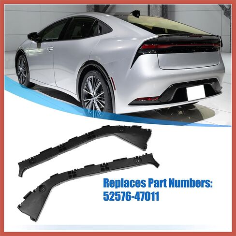 ACROPIX 1 Pair Rear Left and Right Bumper Bracket for Toyota Prius 1.5L Hybrid Hatchback 2009 52576-47011 Plastic Black Car Parts in Saudi Arabia