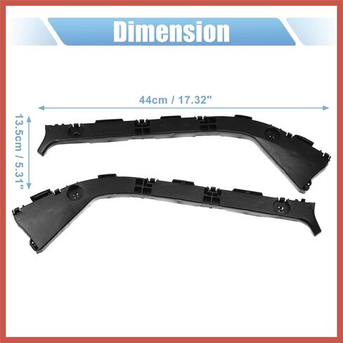 ACROPIX 1 Pair Rear Left and Right Bumper Bracket for Toyota Prius 1.5L Hybrid Hatchback 2009 52576-47011 Plastic Black Car Parts in Saudi Arabia