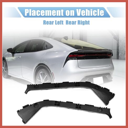 ACROPIX 1 Pair Rear Left and Right Bumper Bracket for Toyota Prius 1.5L Hybrid Hatchback 2009 52576-47011 Plastic Black Car Parts in Saudi Arabia
