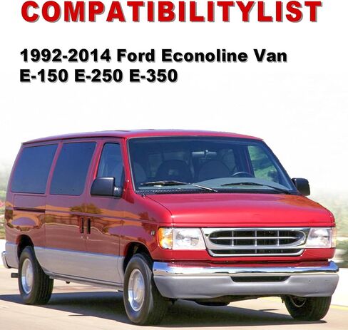 مجموعة ممتص الصدمات الخلفي متوافقة مع 1992-2014 Ford Econoline Van E-150 E-250 E-350 مع فتحات مستشعر بارك، فولاذ أسود in Kuwait